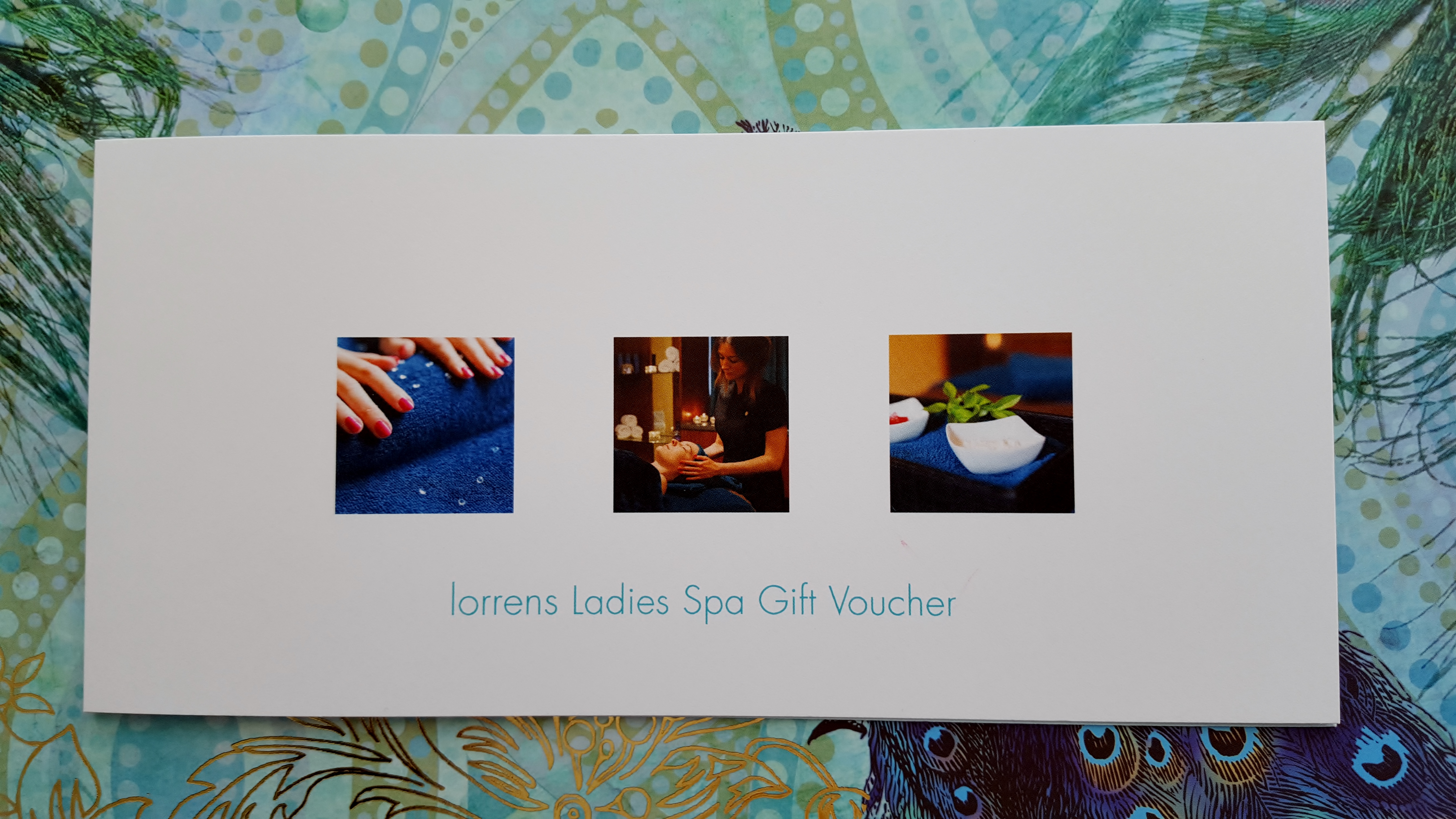 image of gift voucher at ladies only spa